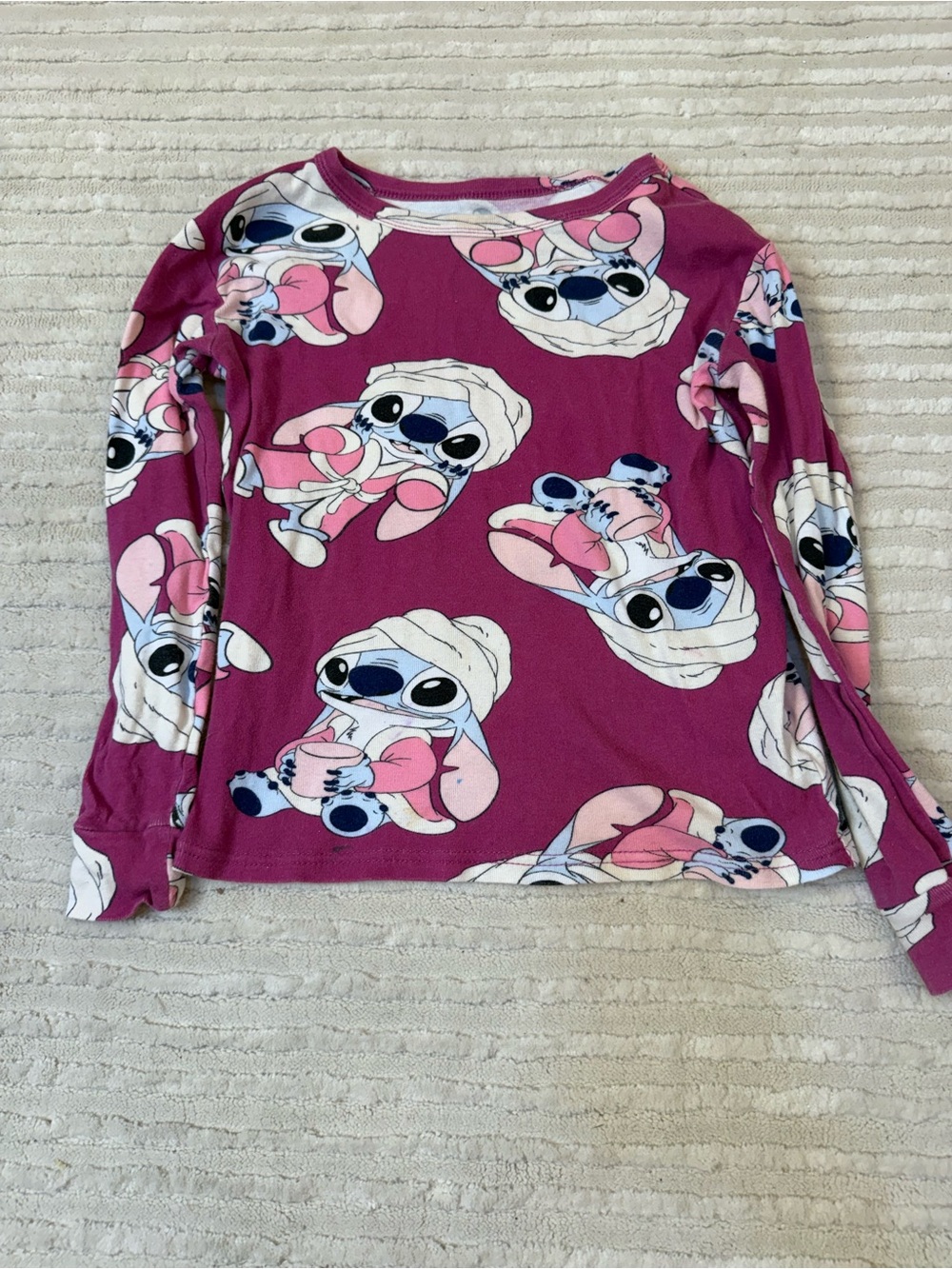 Disney Girls' Purple Stitch Pajama SET size 10